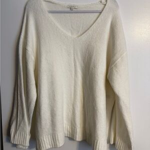 Z Supply Cream V-Neck Sweater
